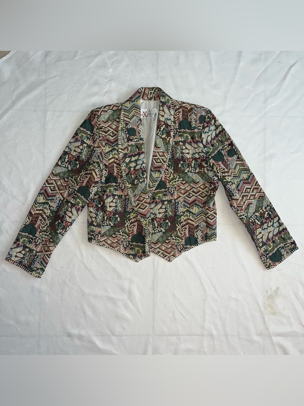 Vintage Expose western Aztec tapestry blazer women’s size large Italy